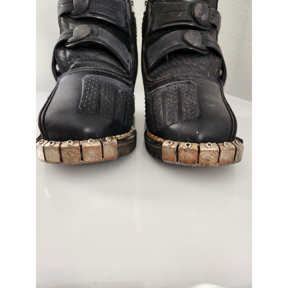 Answer Boys Racing Youth Boots Size 3 Show Lots Of Wear Please See Pictures - Picture 6 of 12